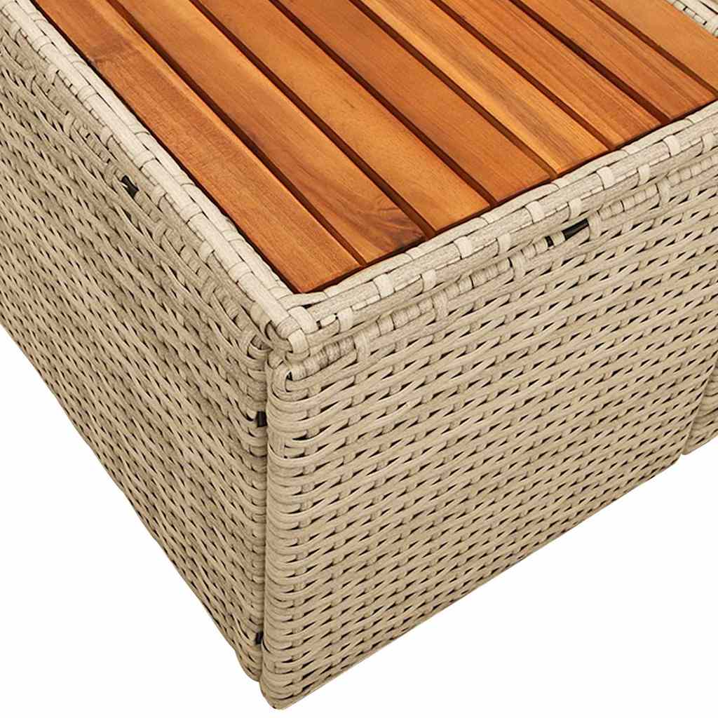 2-seters hage-sofa med lagring og puter Beige Polyrotting