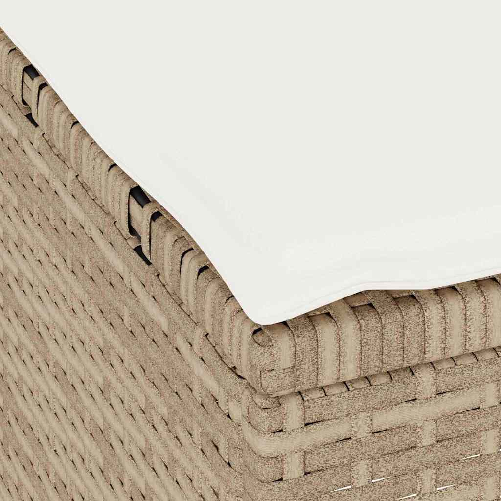 3 deler Hagedining sett med puter Beige Poly rotting Akasia