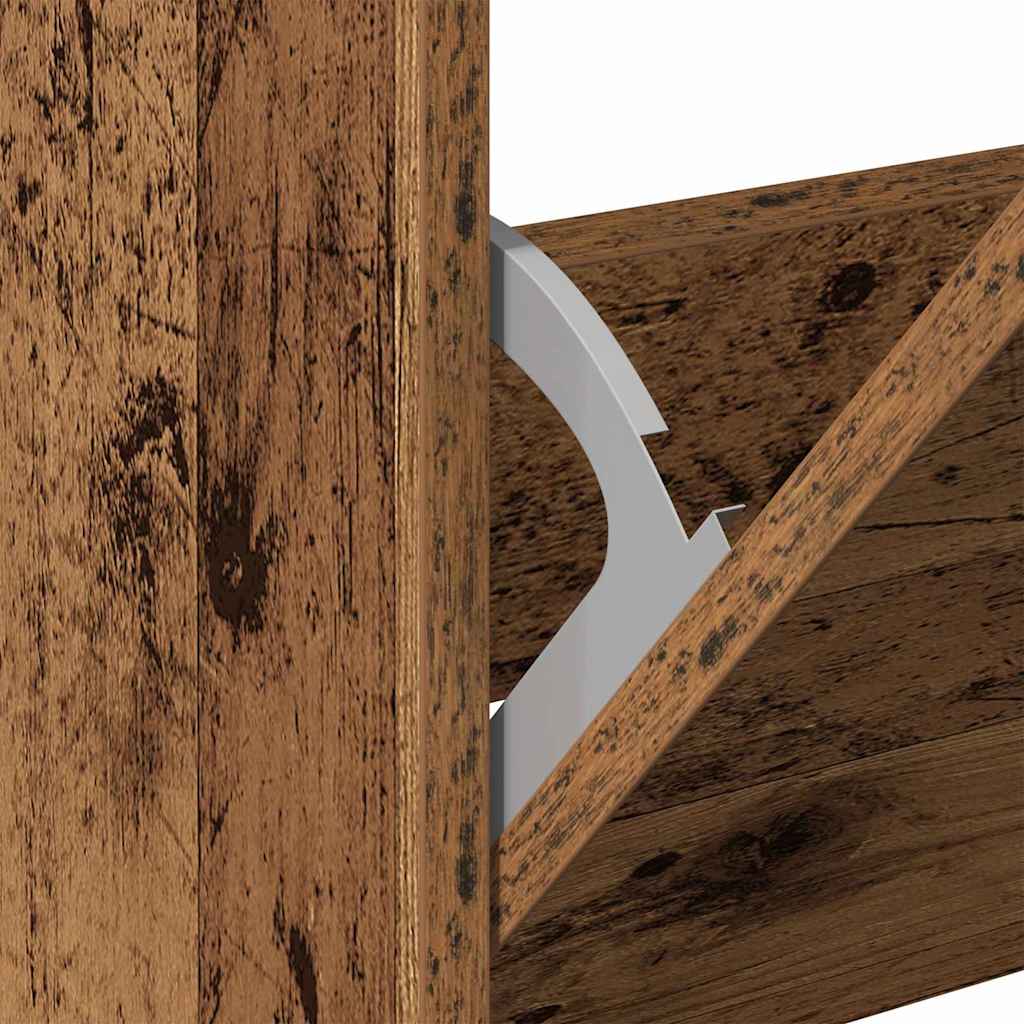 Skohylle Gamle Tre 60x21x57 cm Konstruert Tre