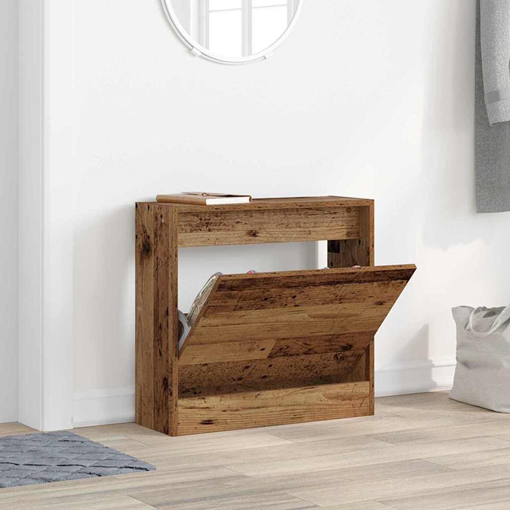 Skohylle Gamle Tre 60x21x57 cm Konstruert Tre