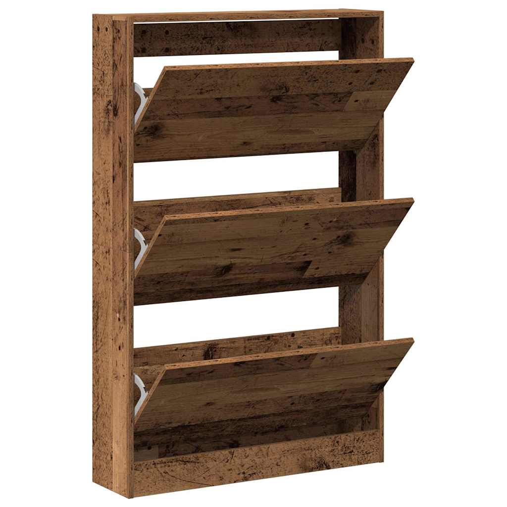 Skohylle Gammel Tre 80x21x125,5 cm Ingeniørtre