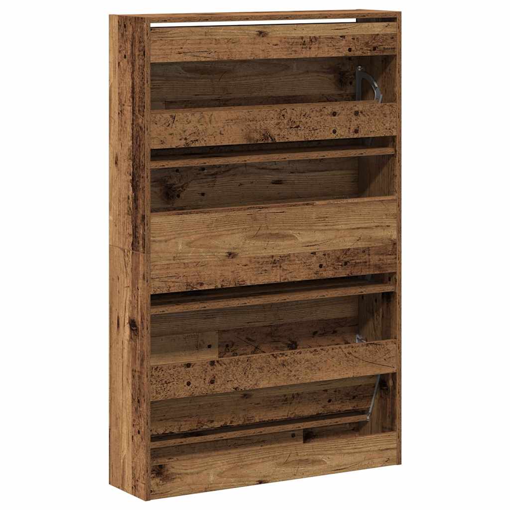 Skohylle Gammel Tre 80x21x125,5 cm Ingeniørtre
