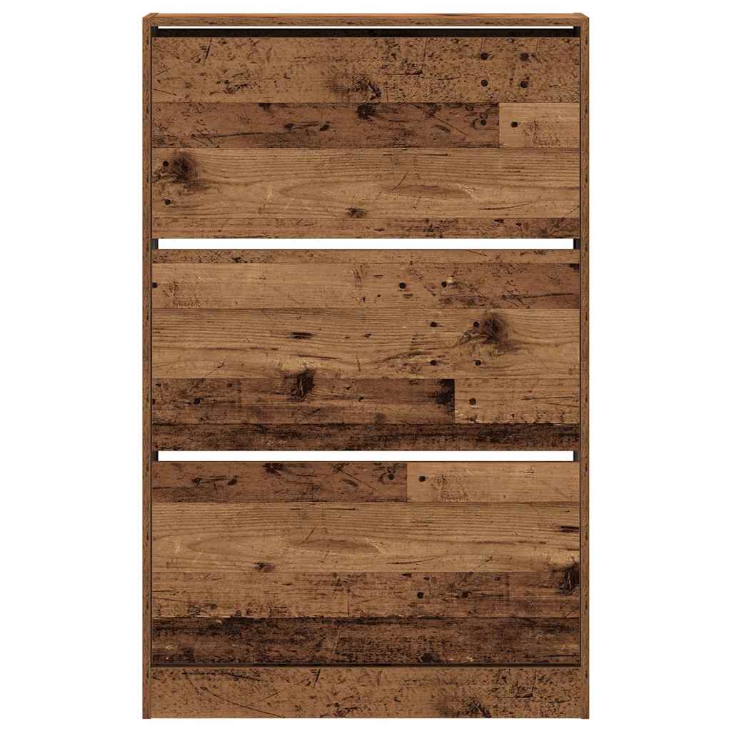 Skohylle Gammel Tre 80x21x125,5 cm Ingeniørtre