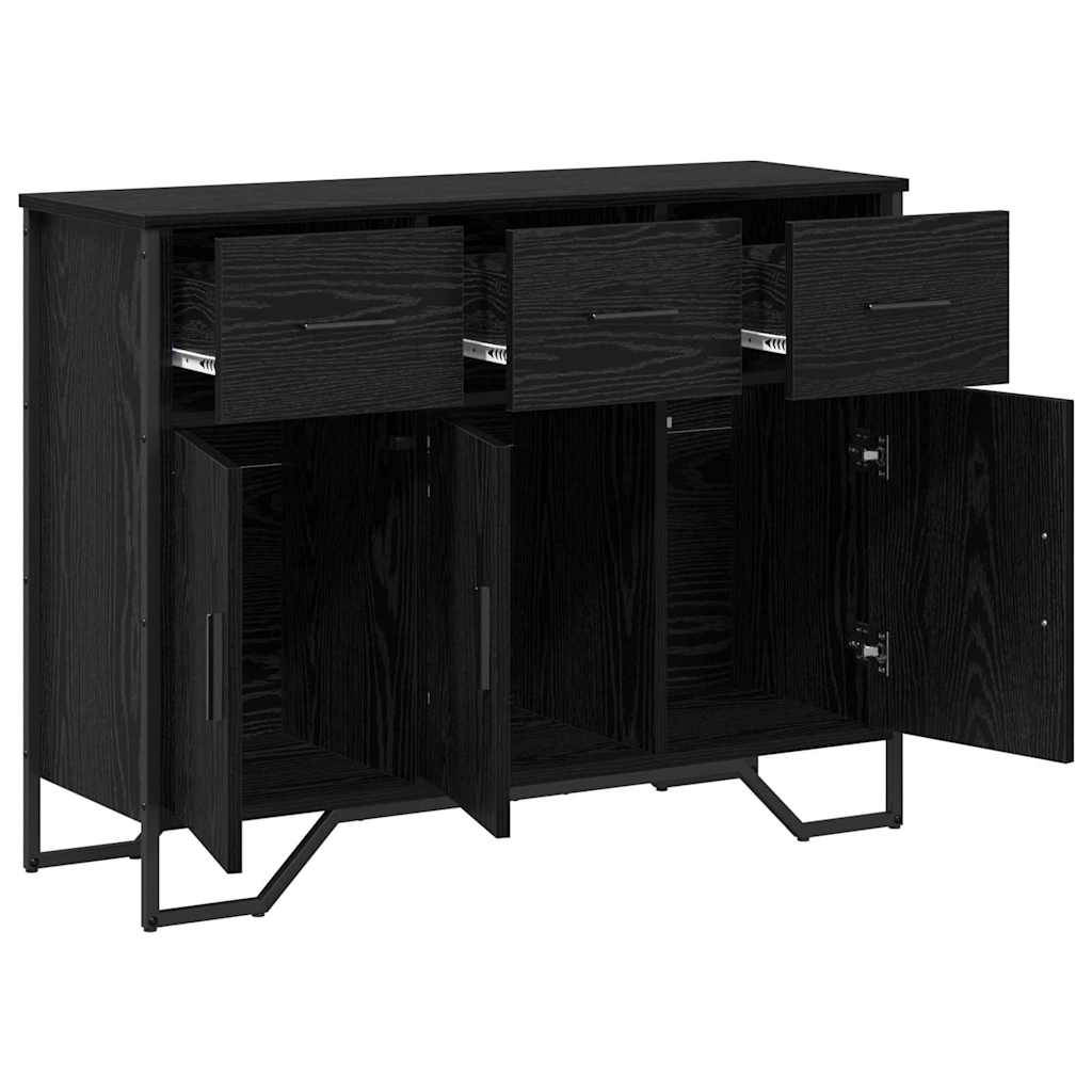 bordskuff svart eik 97x32,5x74,5 cm konstruert tre