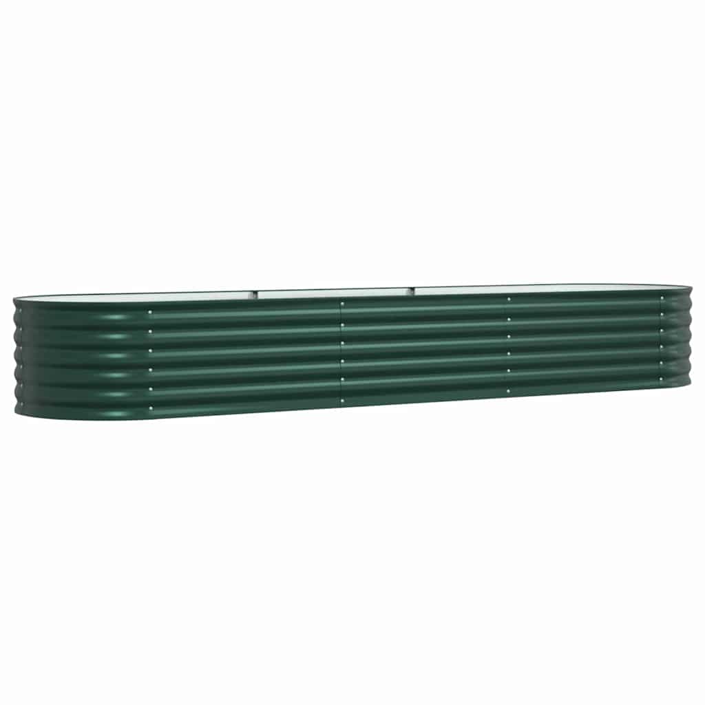 Høybed grønn 320 x 80 x 44 cm Stål