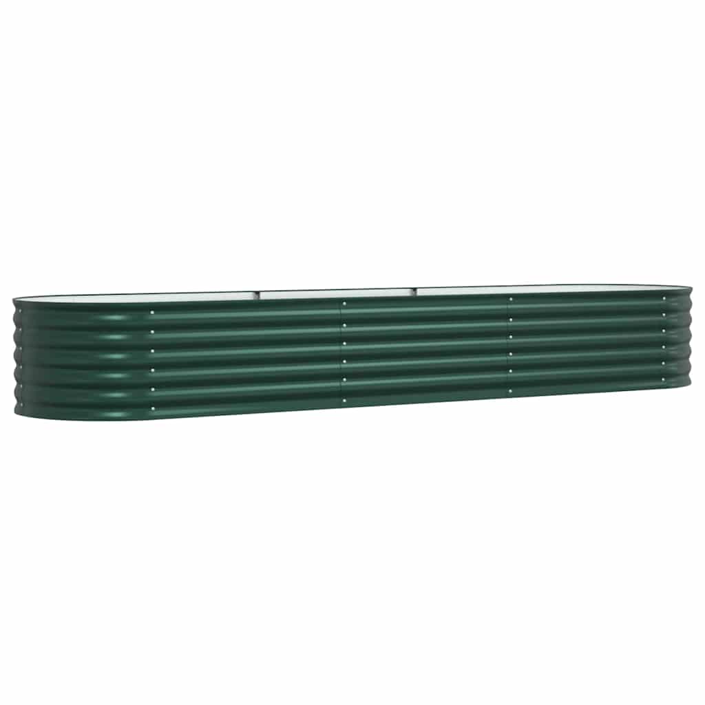 Høybed grønn 320 x 80 x 44 cm Stål