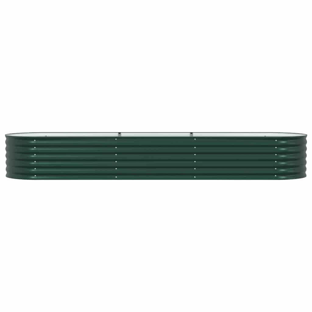 Høybed grønn 320 x 80 x 44 cm Stål