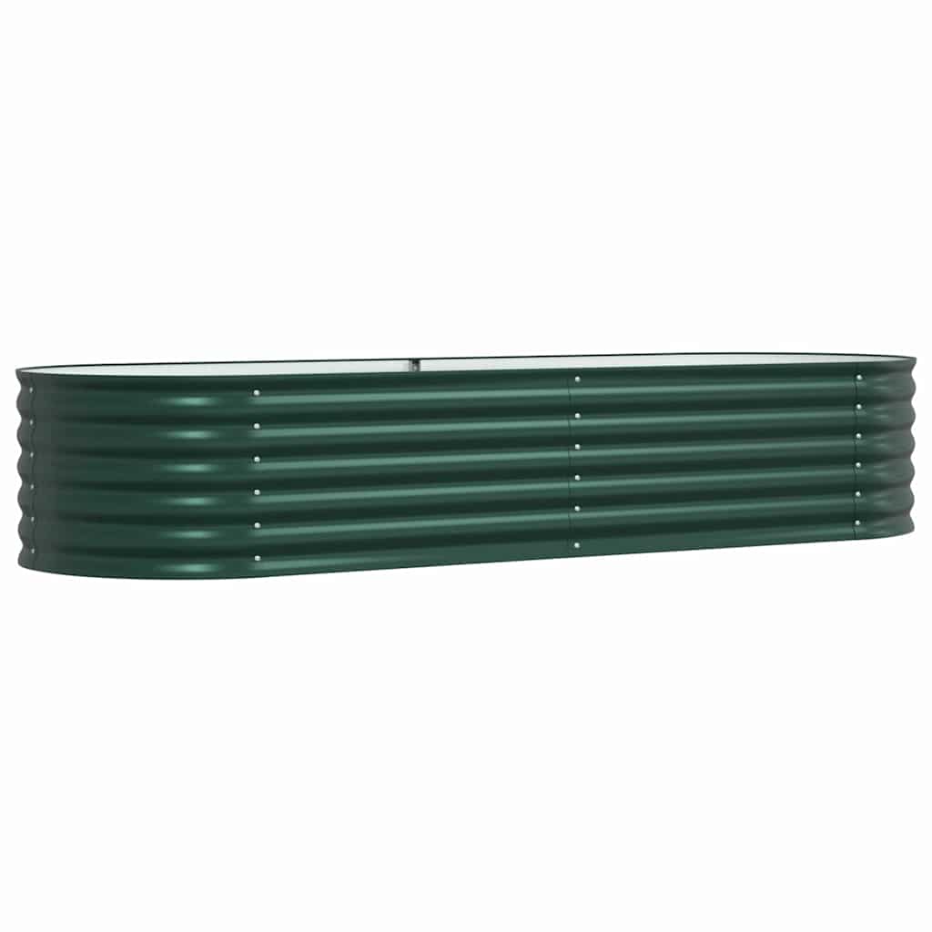 Høybed grønn 240 x 80 x 44 cm Stål