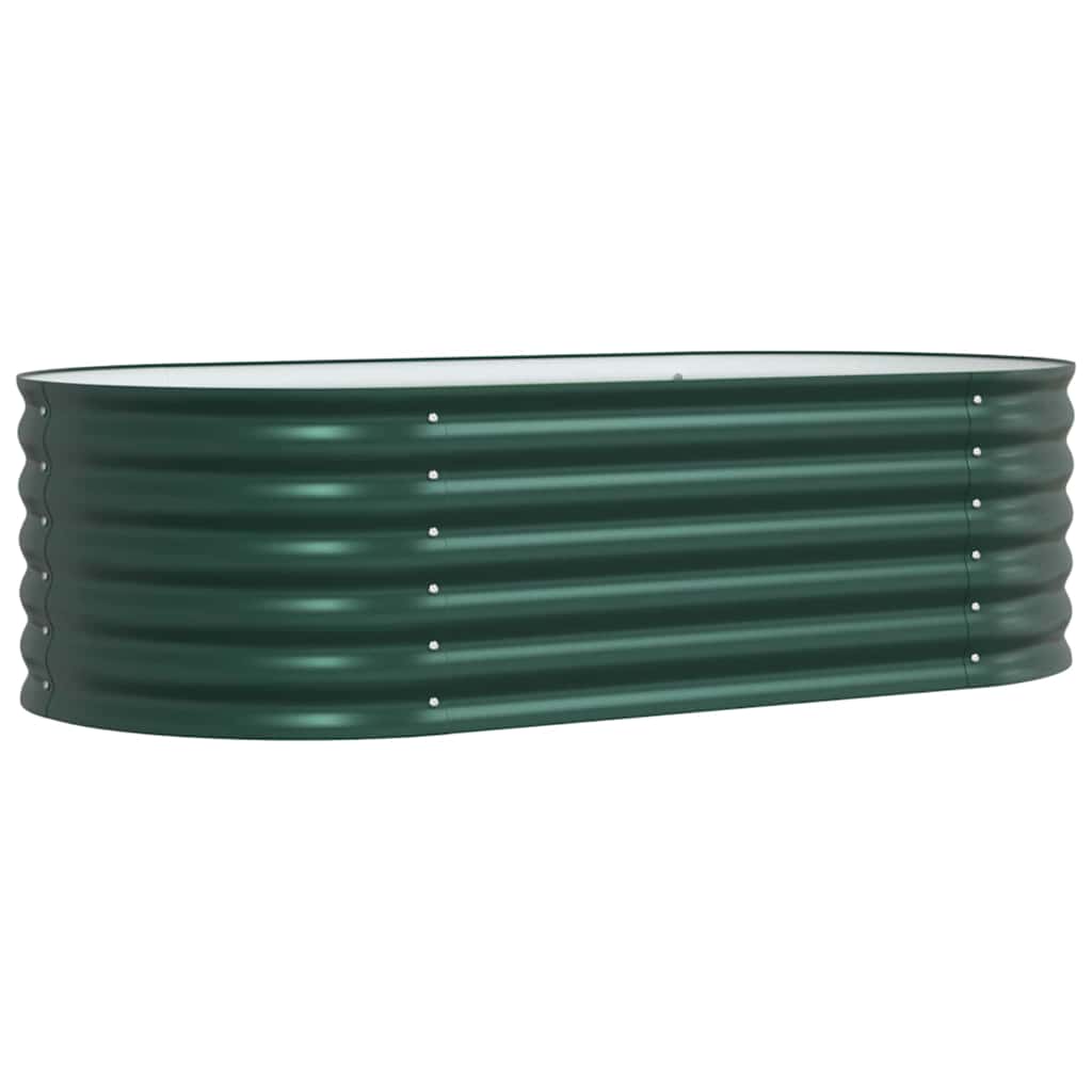 Høybed grønn 160 x 80 x 44 cm Stål