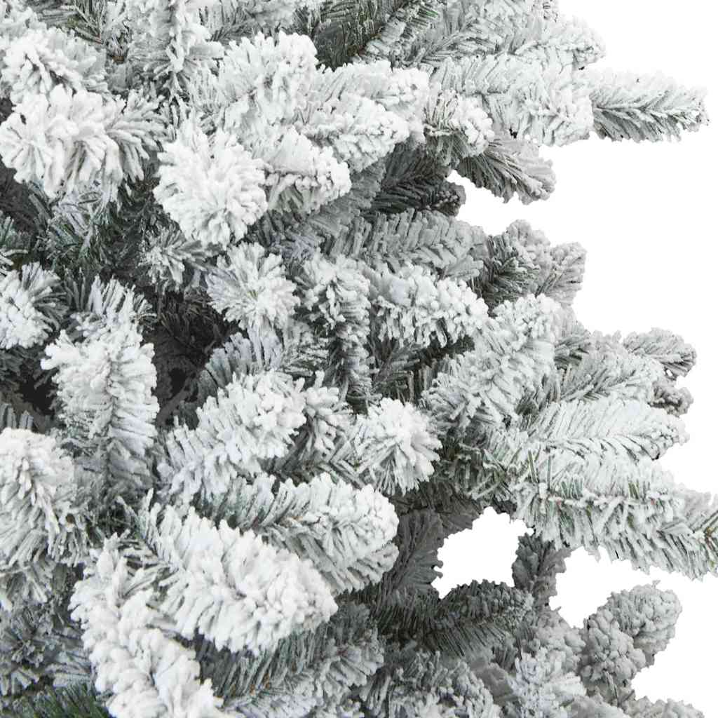 Moderne Kunstig Hengslet Juletre Snø Flocket Hvit 150 cm
