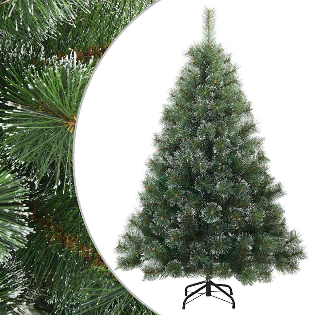 Moderne Kunstig Hengslet Juletre Snø Flocket Hvit 150 cm