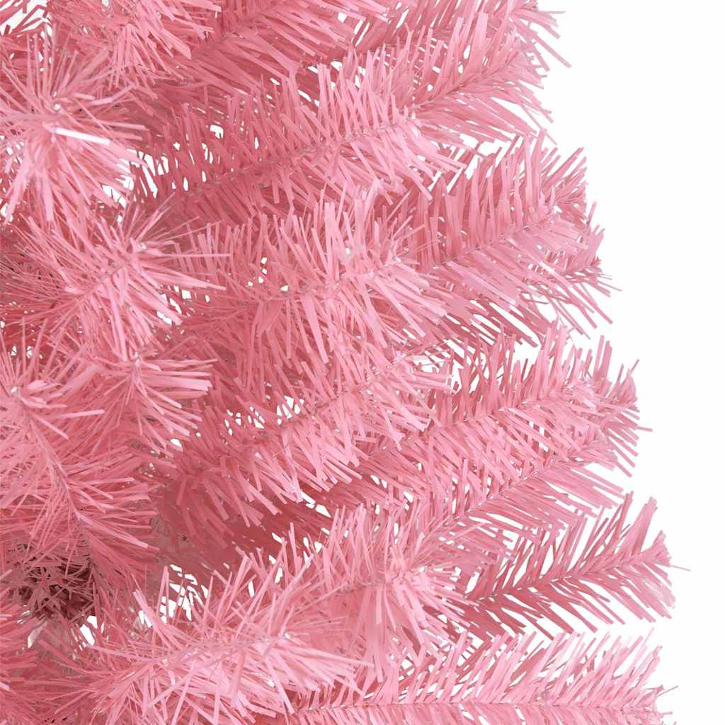 Kunstig forbelyst juletre med 300 LED Rosa 210 cm PVC