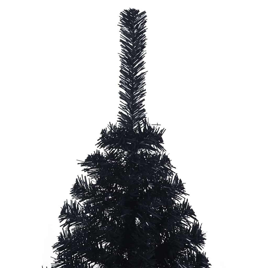 Kunstig Forhåndsopplyst Juletre med 150 LED Svart 120 cm PVC