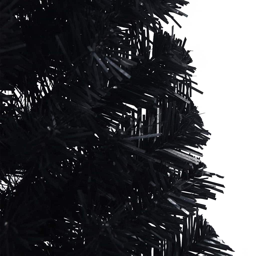 Kunstig Forhåndsopplyst Juletre med 150 LED Svart 120 cm PVC