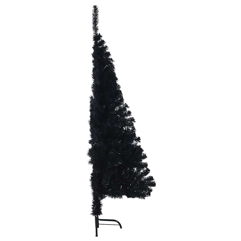 Kunstig Forhåndsopplyst Juletre med 150 LED Svart 120 cm PVC