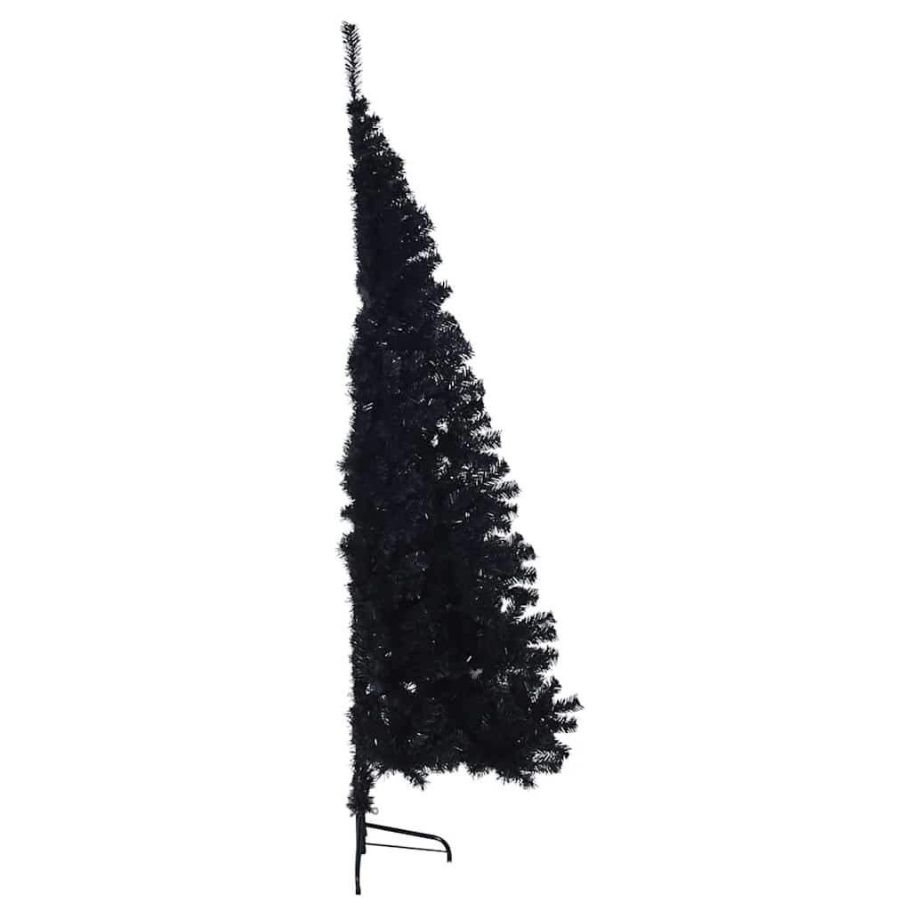 Juletre med dekorative strenglys Svart 240 cm