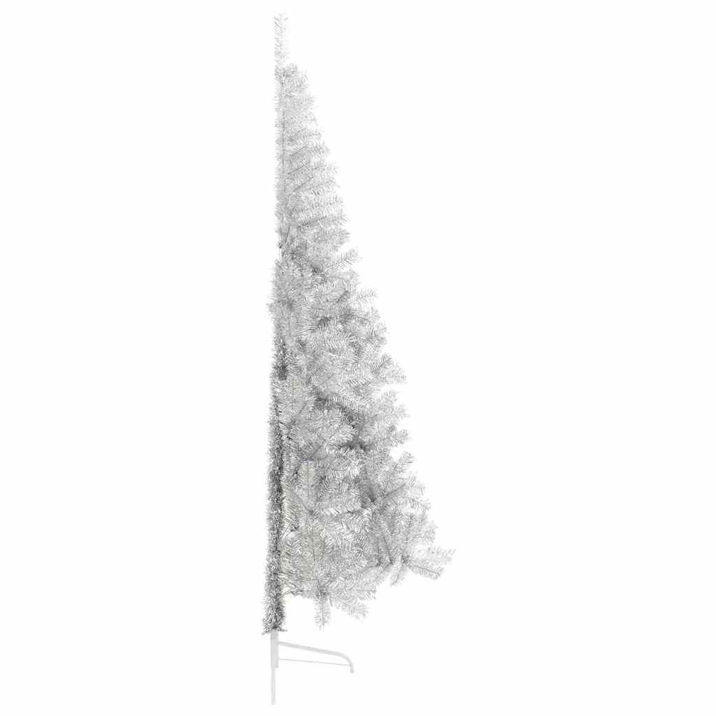 Kunstig forbelyst juletre med 300 LED sølv 240 cm PET