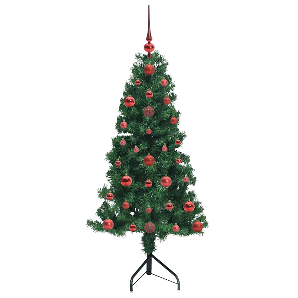 Hjørne Kunstig Jul Tre med 150 LED grønn 120 cm PVC og metall