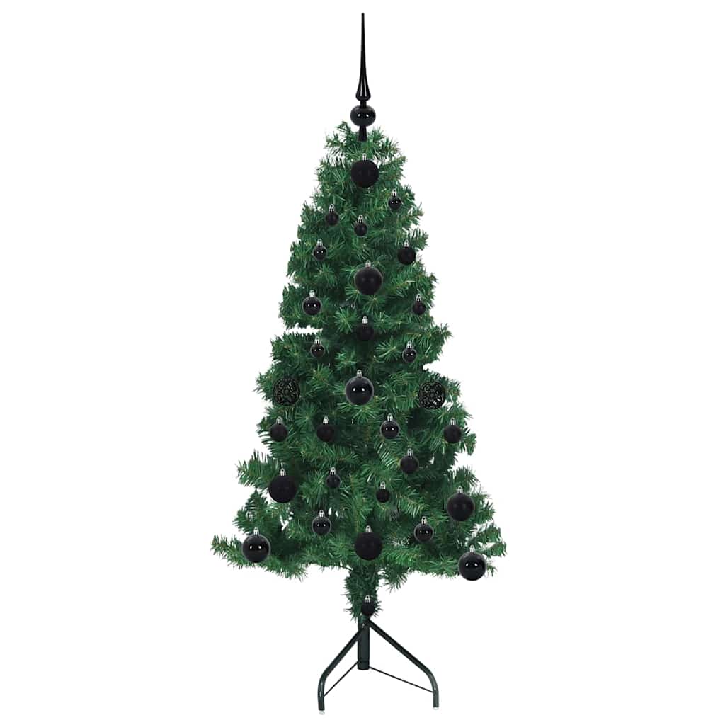 Hjørne Kunstig Jul Tre med 150 LED grønn 120 cm PVC og metall