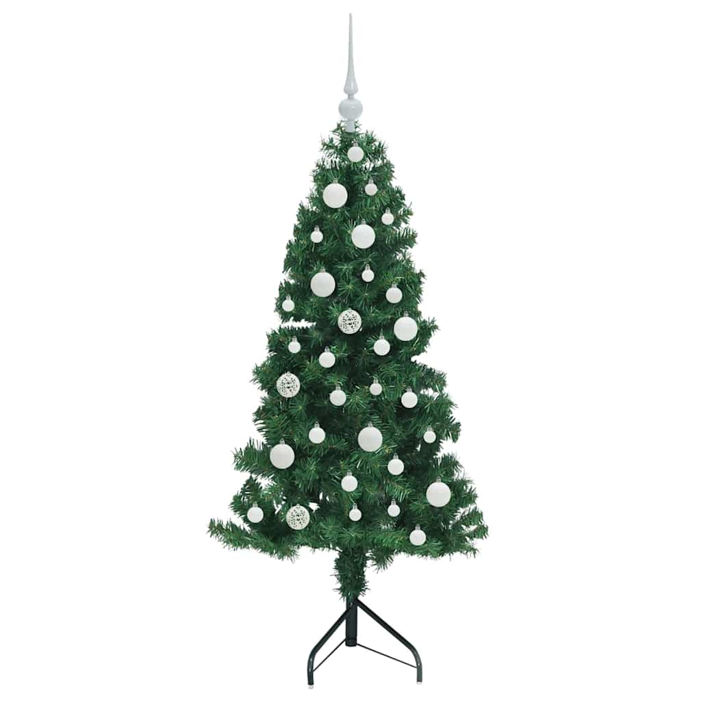 Hjørne Kunstig Jul Tre med 150 LED grønn 120 cm PVC og metall