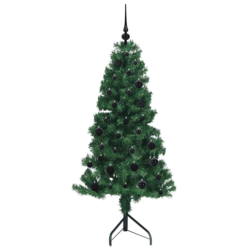 Hjørne Kunstig Jul Tre med 150 LED grønn 150 cm PVC og metall