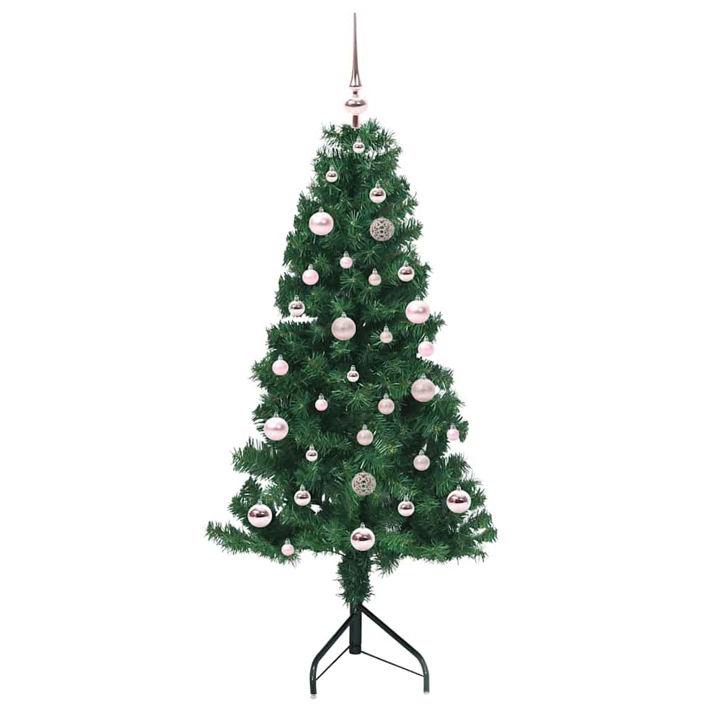 Hjørne Kunstig Jul Tre med 150 LED grønn 150 cm PVC og metall