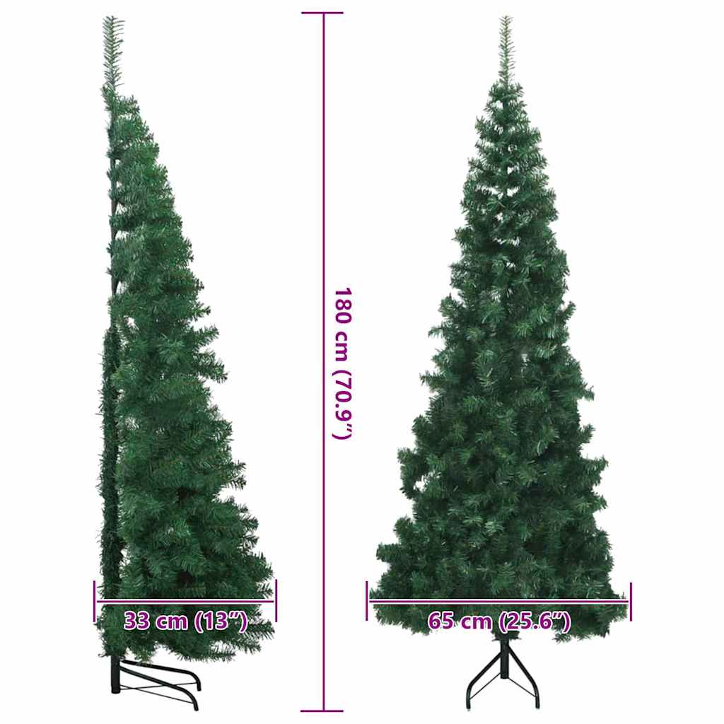 Hjørne Kunstig Jul Tre med 300 LED grønn 180 cm PVC og metall