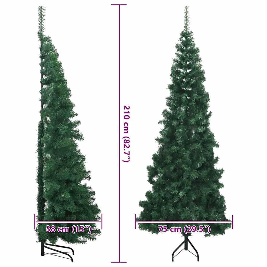 Hjørne Kunstig Jul Tre med 300 LED grønn 210 cm PVC og metall