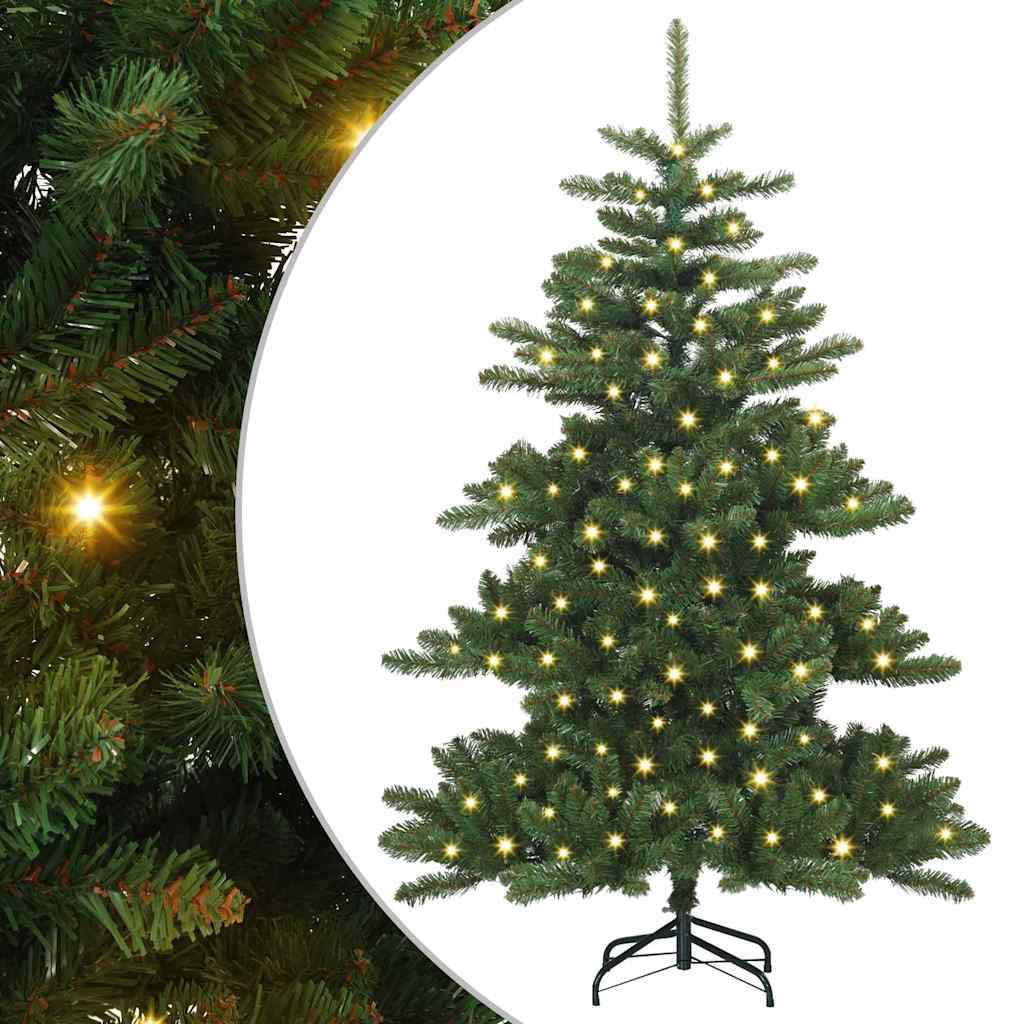 Kunstig sammensatt juletre med 150 LED grønn 150 cm PVC