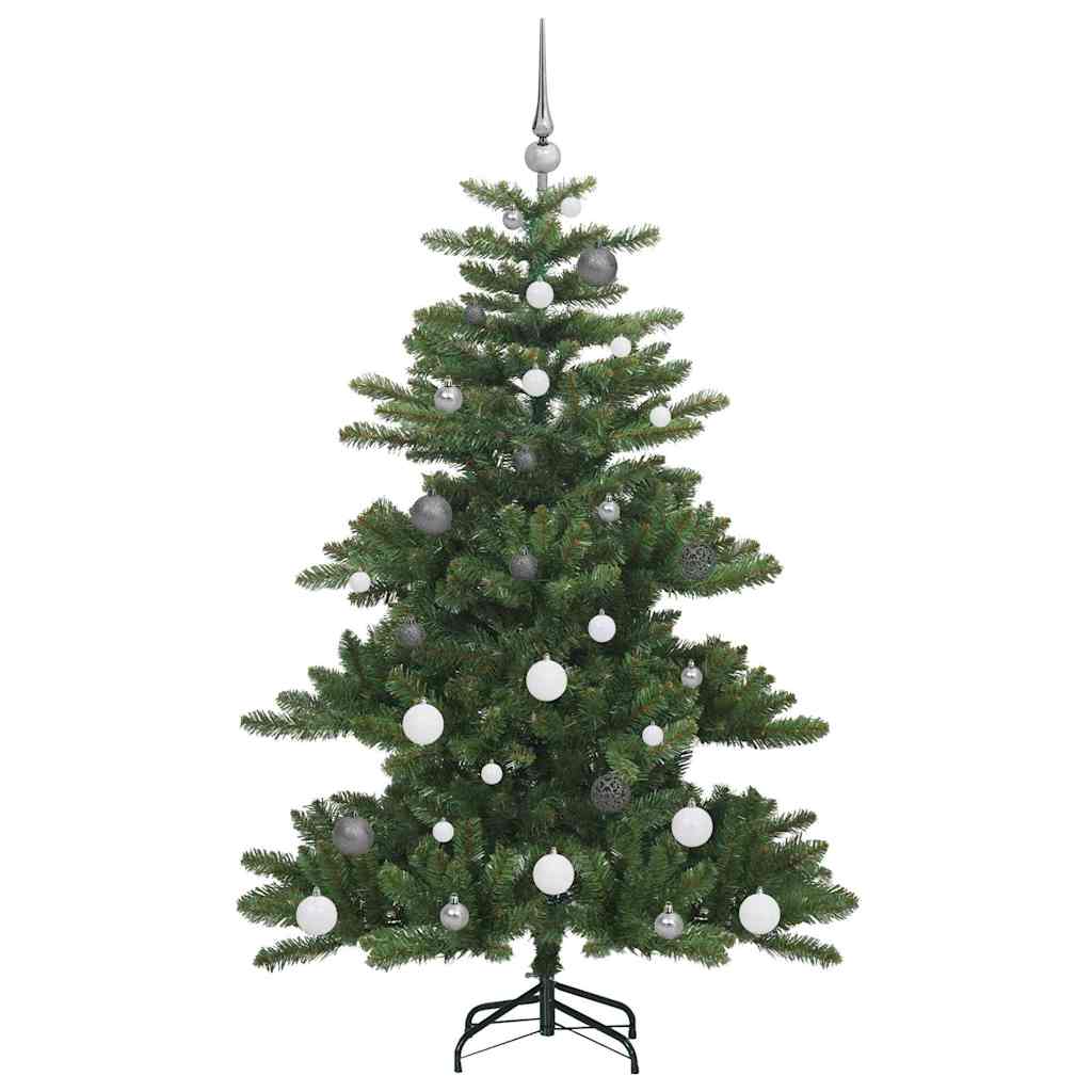 Kunstig sammensatt juletre med 150 LED-lamper grønn 150 cm PVC