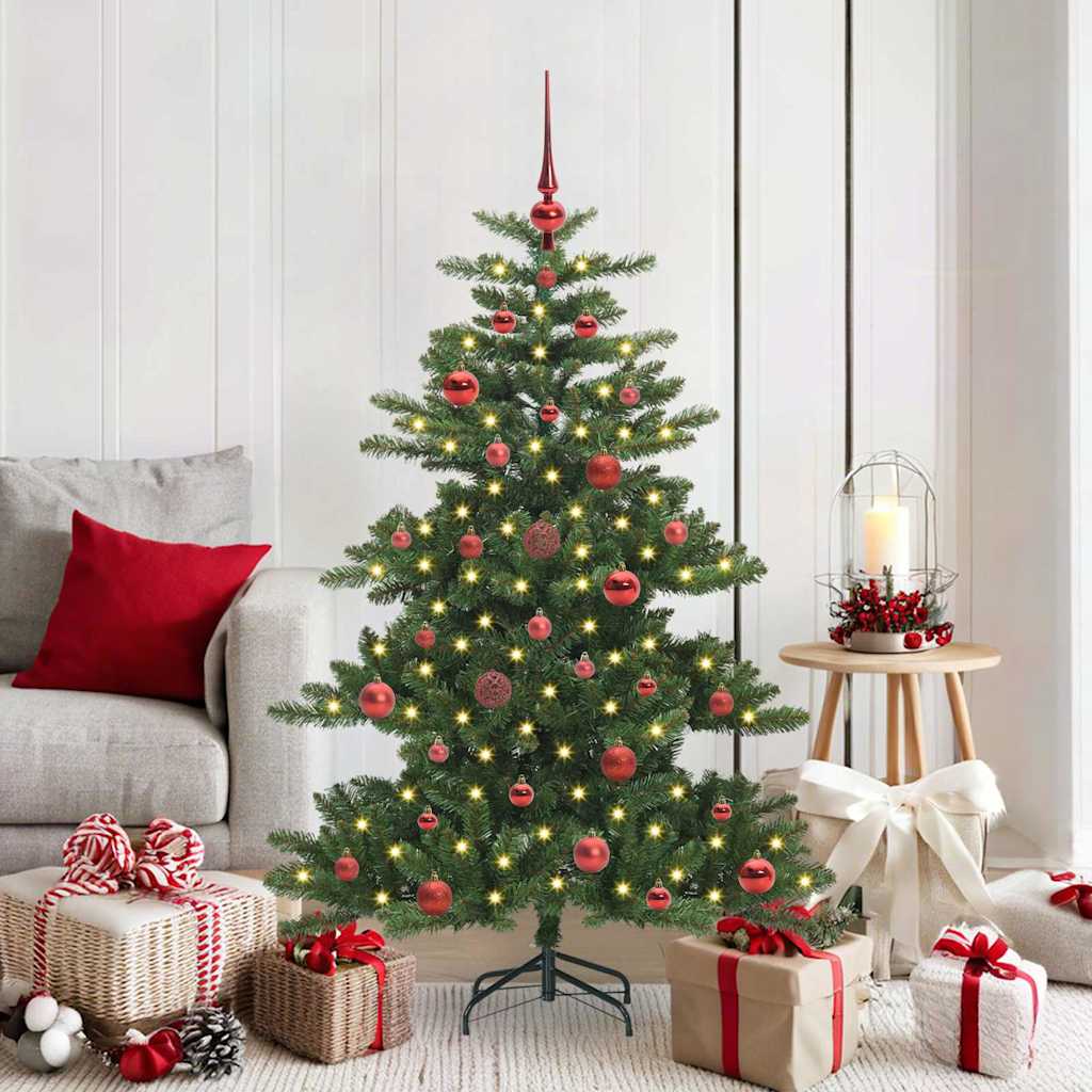 Kunstig sammensatt juletre with LEDs med stativ 150cm PVC