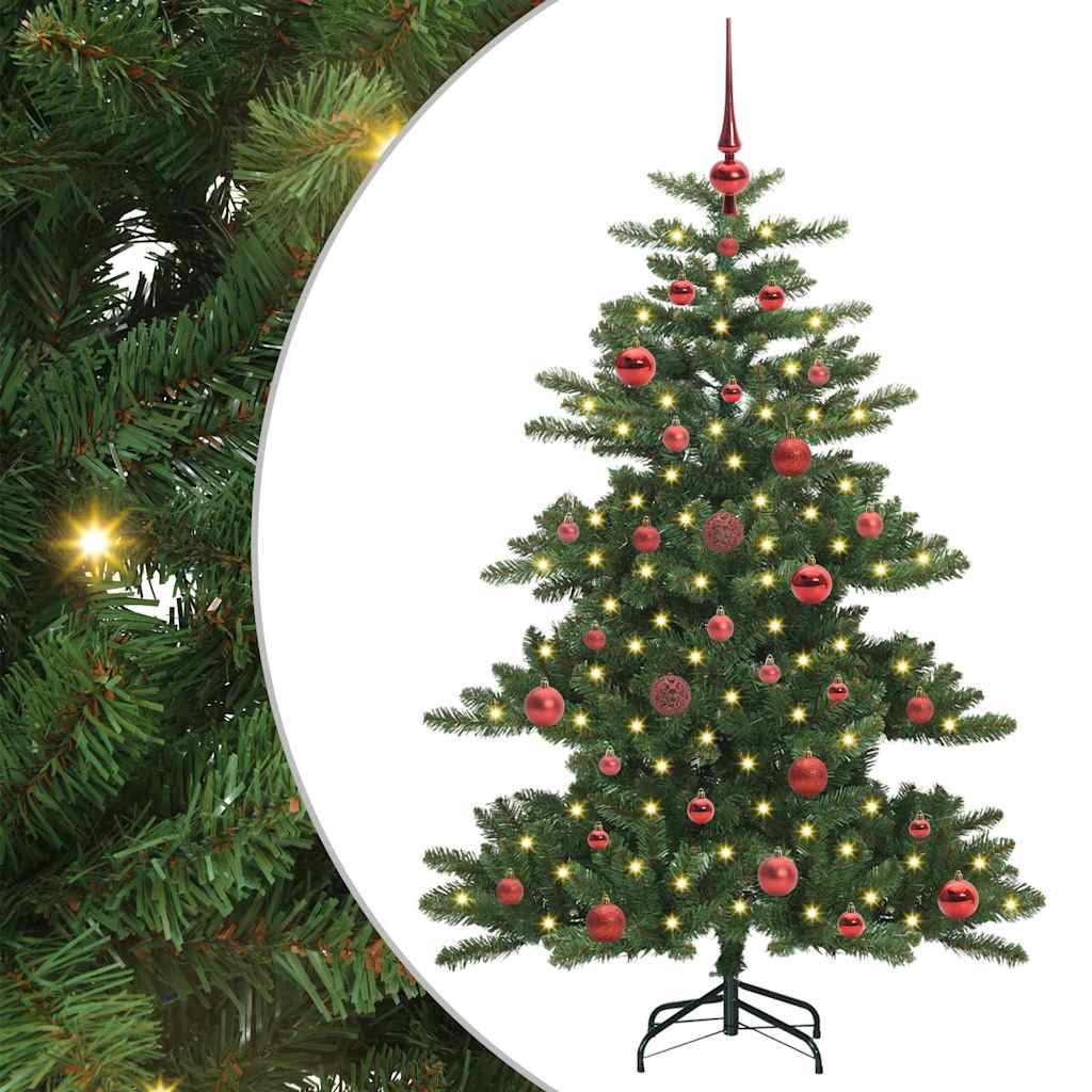 Kunstig sammensatt juletre with LEDs med stativ 150cm PVC
