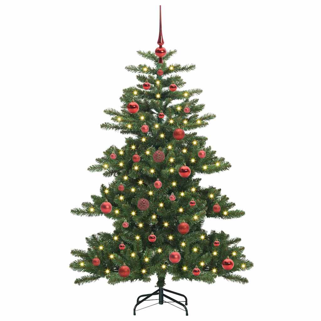Kunstig sammensatt juletre with LEDs med stativ 150cm PVC