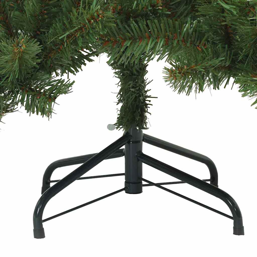 Kunstig sammensatt juletre med 150 LED-lamper grønn 150 cm PVC