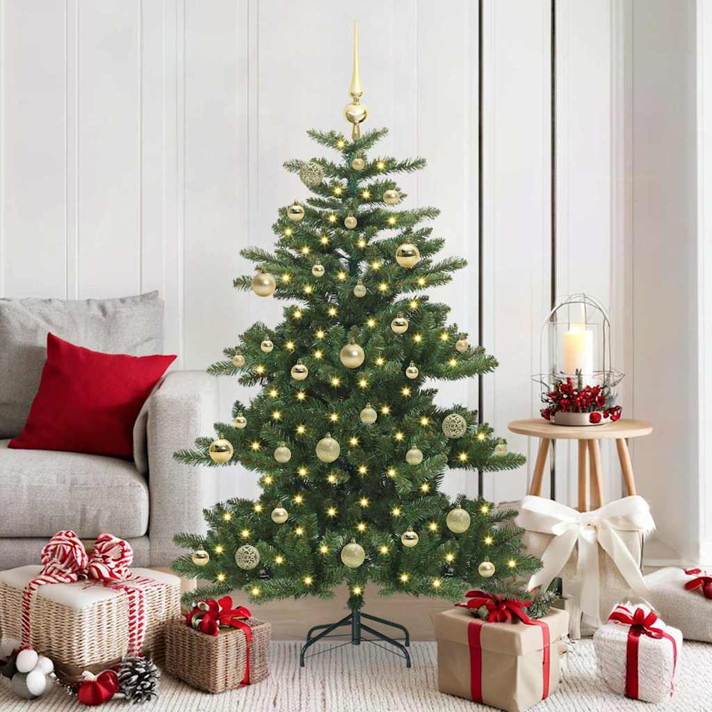 Kunstig sammensatt juletre with LEDs med stativ 150cm PVC