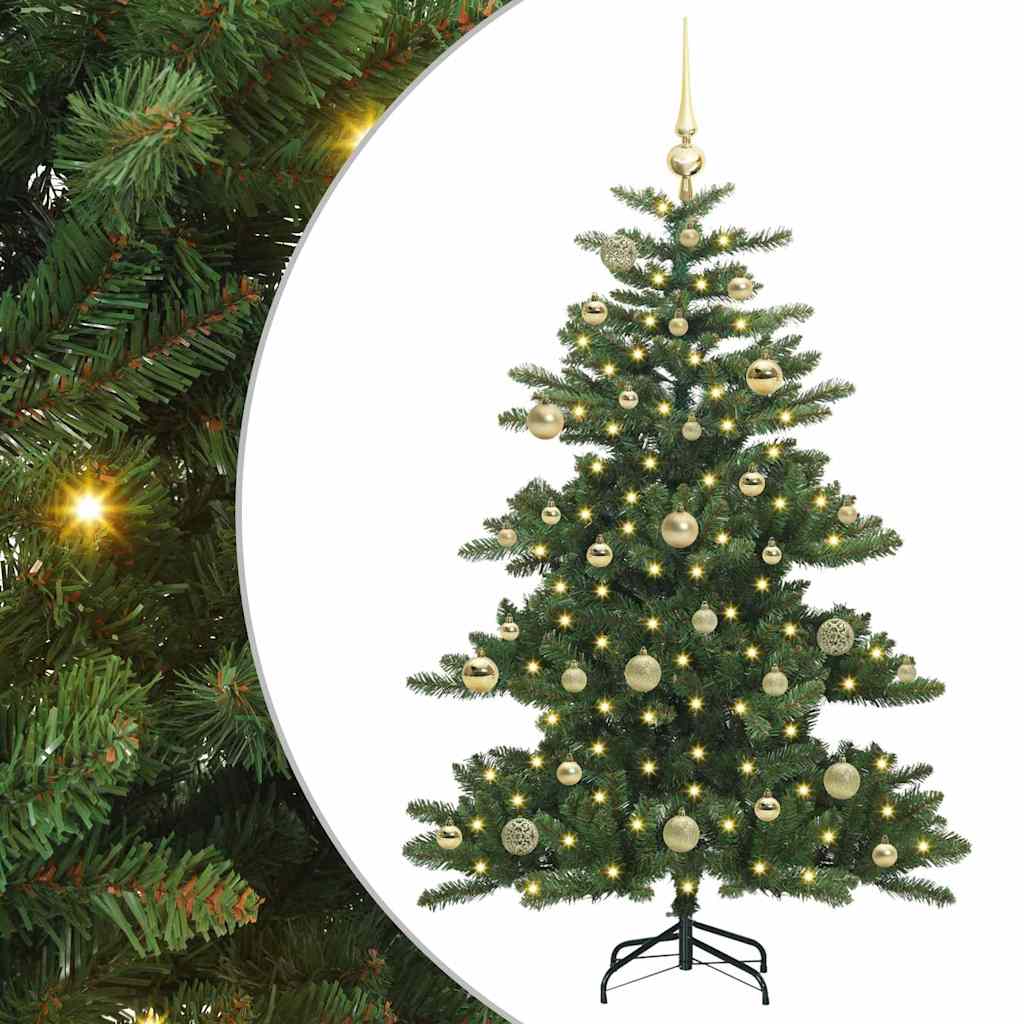 Kunstig sammensatt juletre with LEDs med stativ 150cm PVC