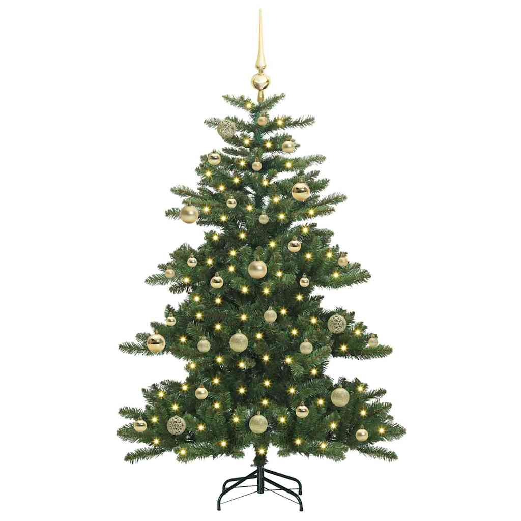 Kunstig sammensatt juletre with LEDs med stativ 150cm PVC