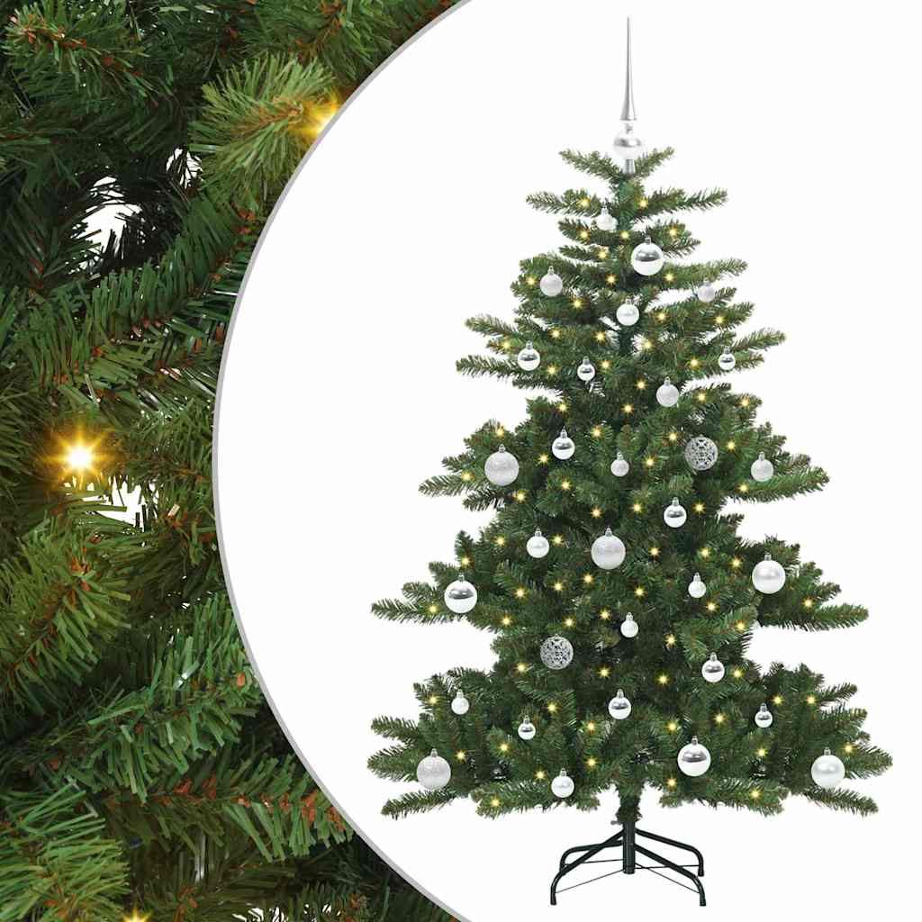 Kunstig sammensatt juletre with LEDs med stativ 150cm PVC