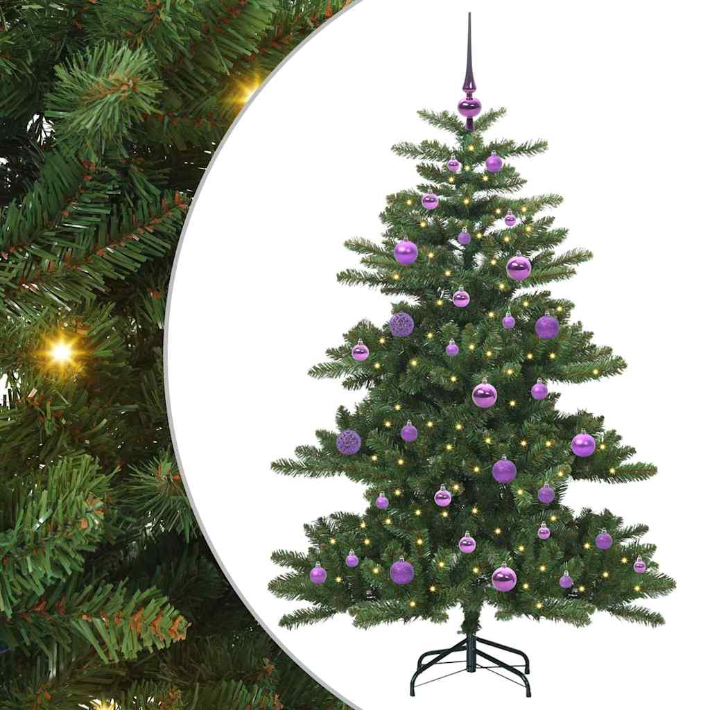 Kunstig sammensatt juletre with LEDs med stativ 150cm PVC