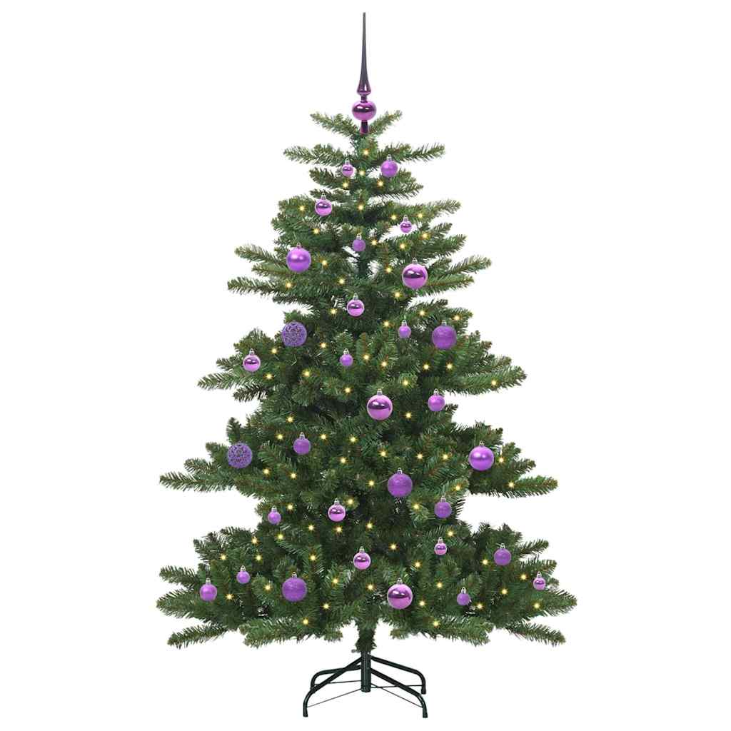 Kunstig sammensatt juletre with LEDs med stativ 150cm PVC
