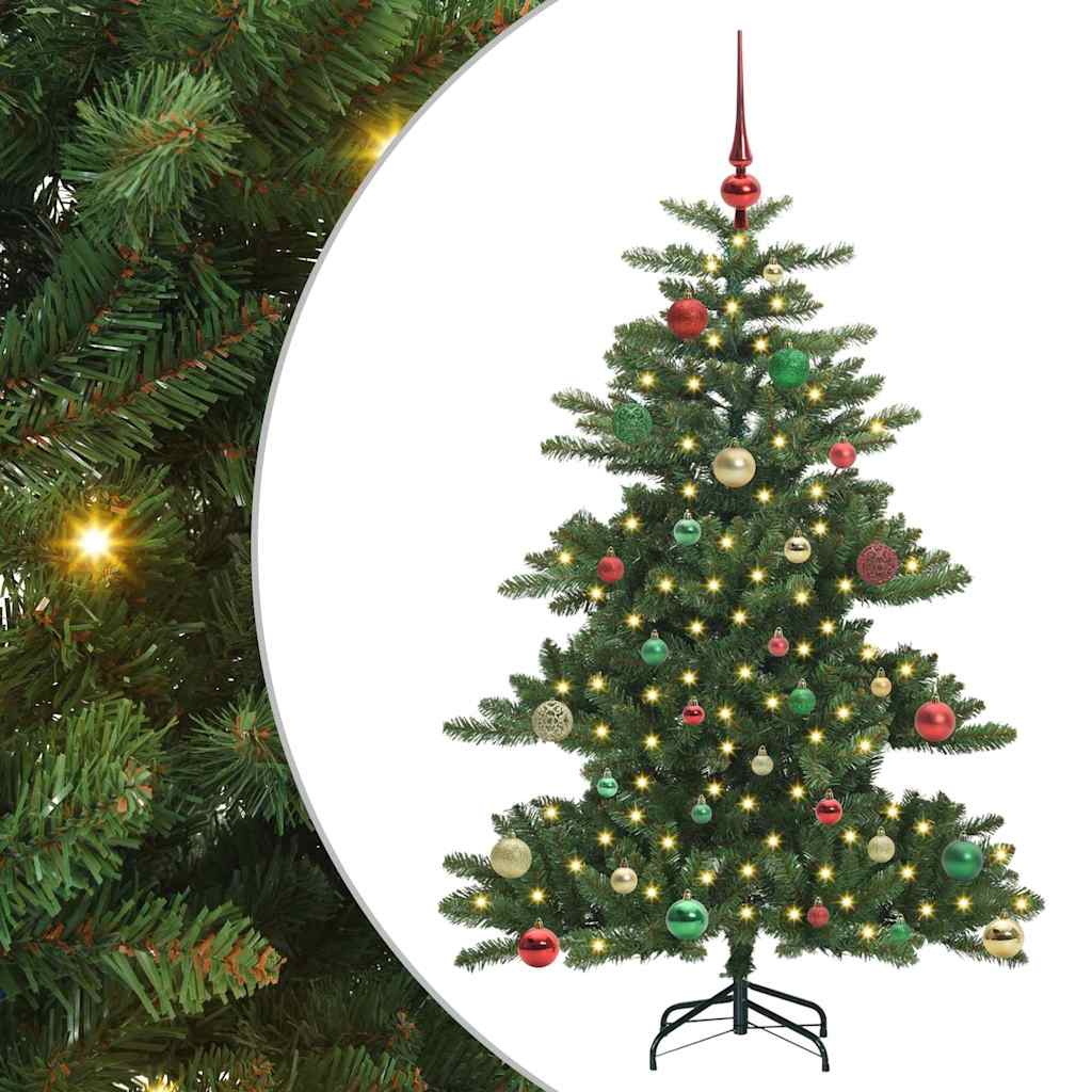Kunstig sammensatt juletre with LEDs med stativ 150cm PVC
