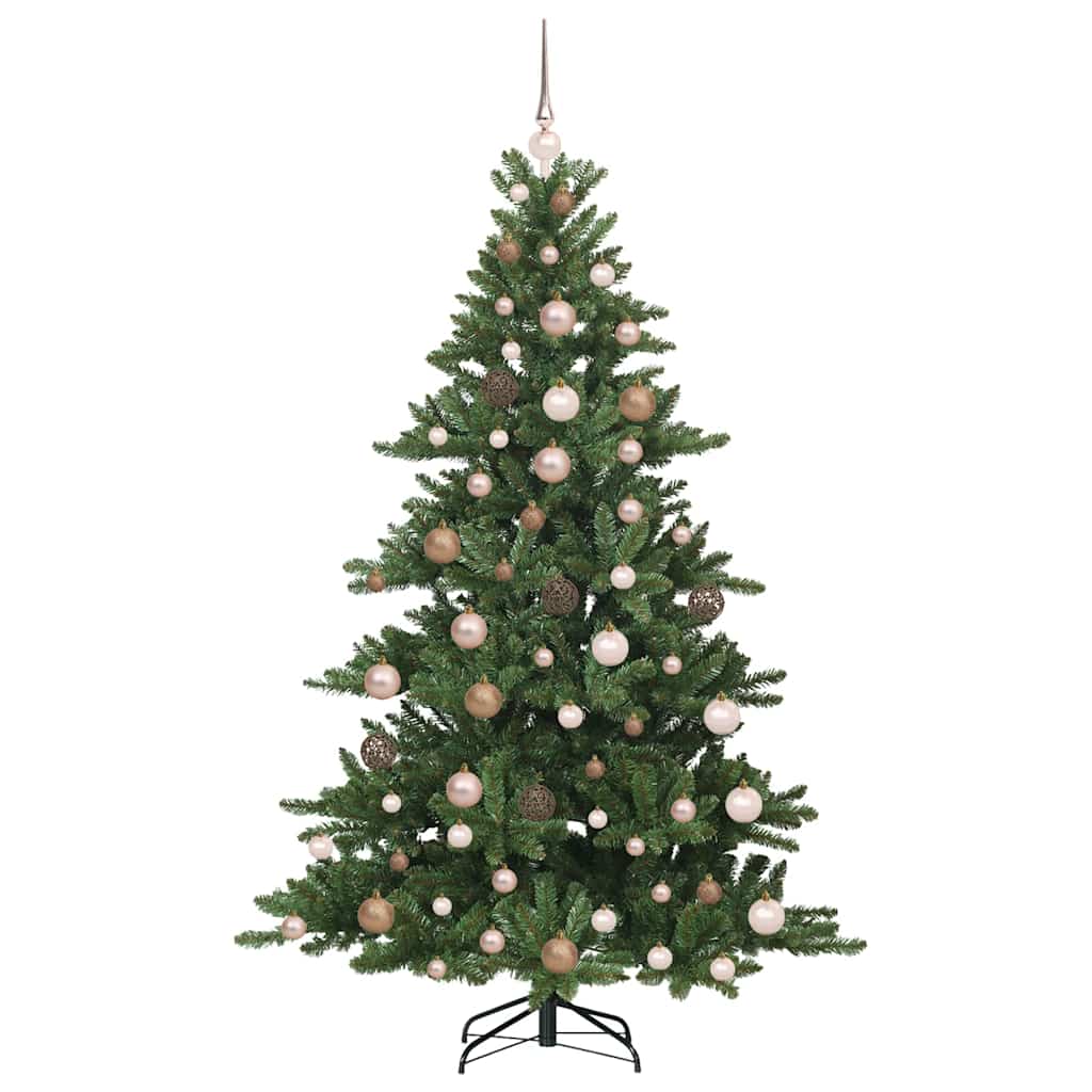 Kunstig sammensatt juletre med 300 LED-er grønn 180 cm PVC