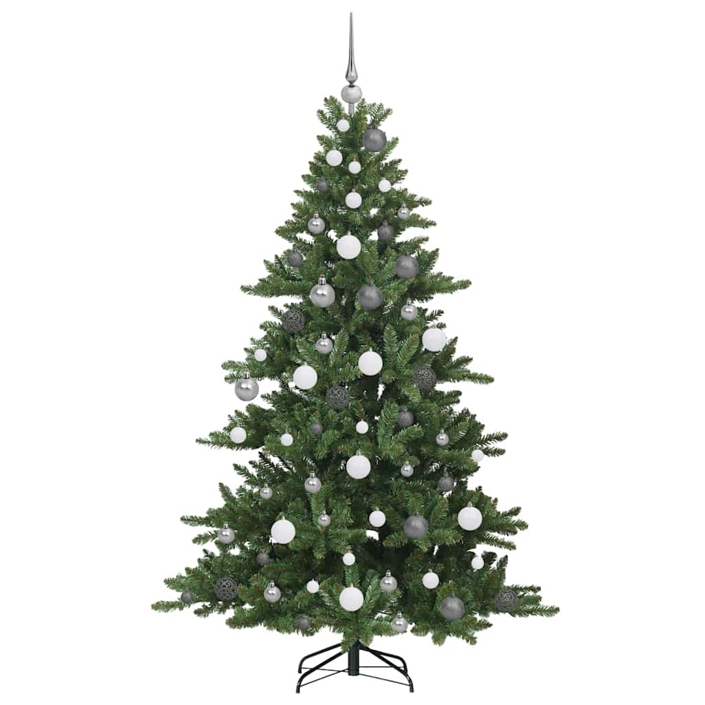 Kunstig sammensatt juletre med 300 LED-er grønn 180 cm PVC