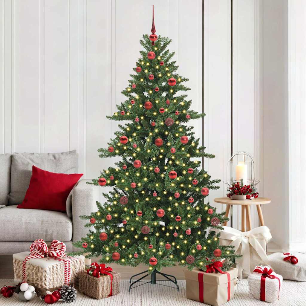 Kunstig sammensatt juletre with LEDs med stativ 180cm PVC