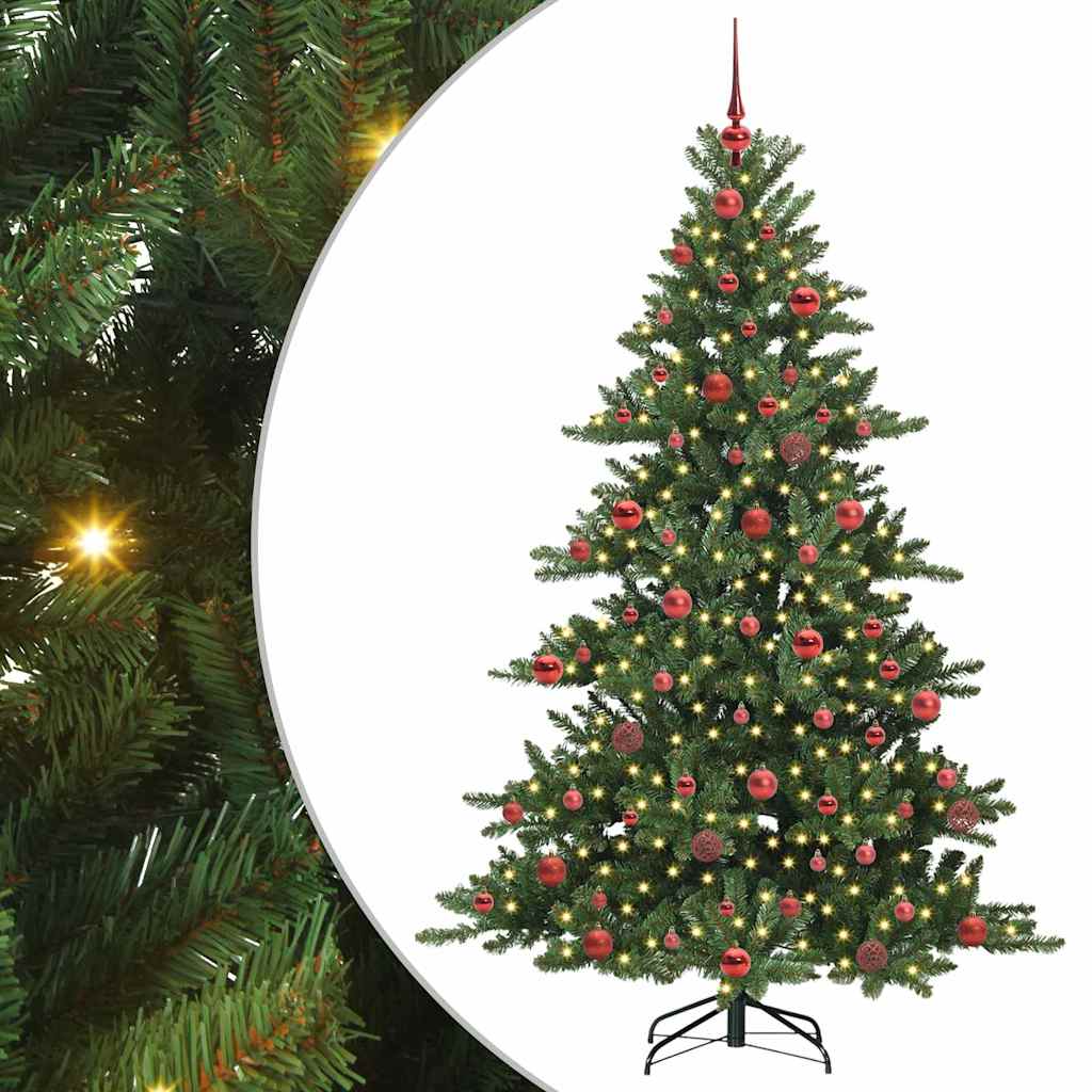 Kunstig sammensatt juletre with LEDs med stativ 180cm PVC