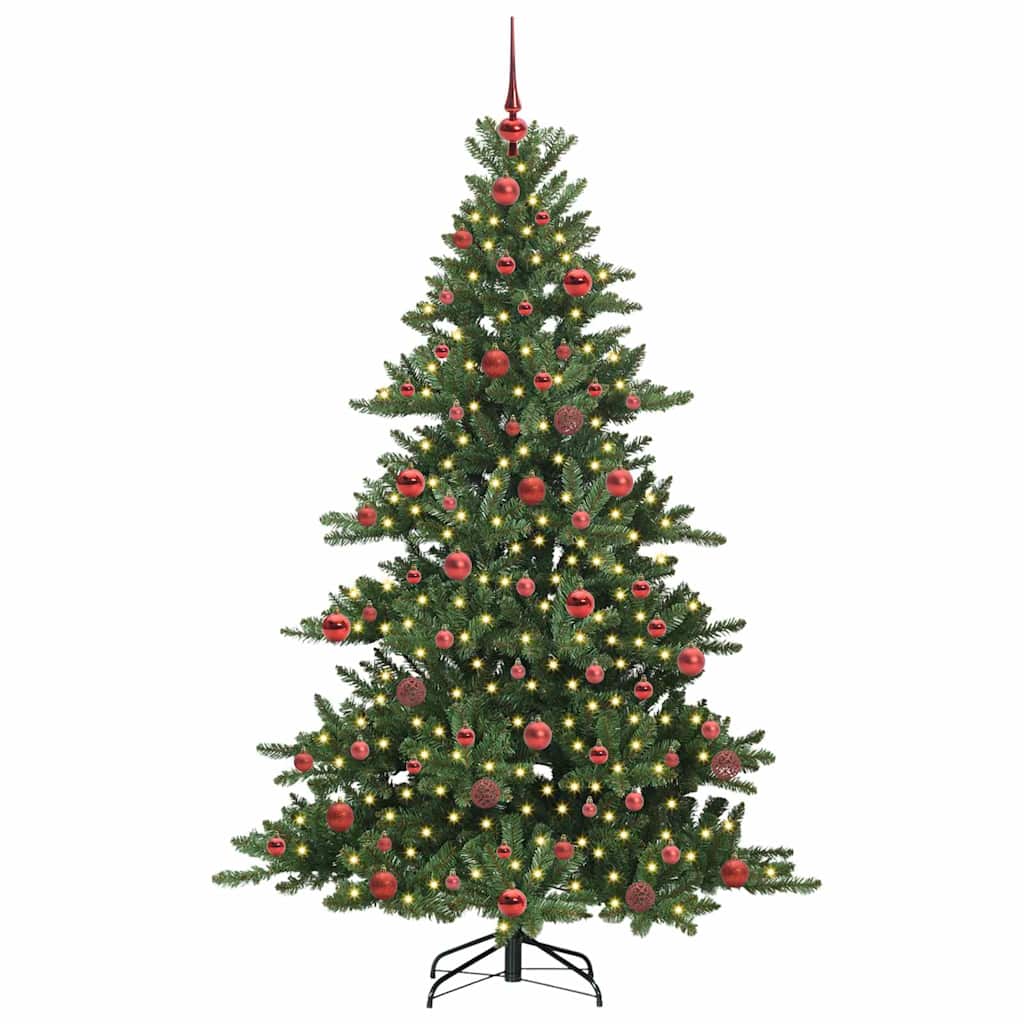 Kunstig sammensatt juletre with LEDs med stativ 180cm PVC