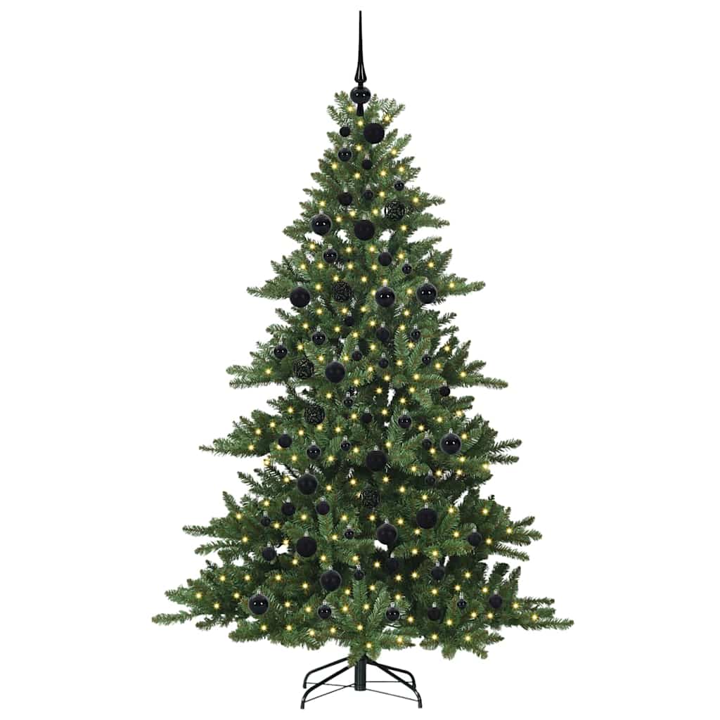Kunstig sammensatt juletre med 300 LED-er grønn 180 cm PVC