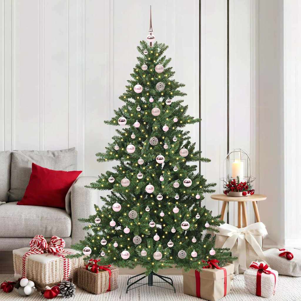 Kunstig sammensatt juletre with LEDs med stativ 180cm PVC