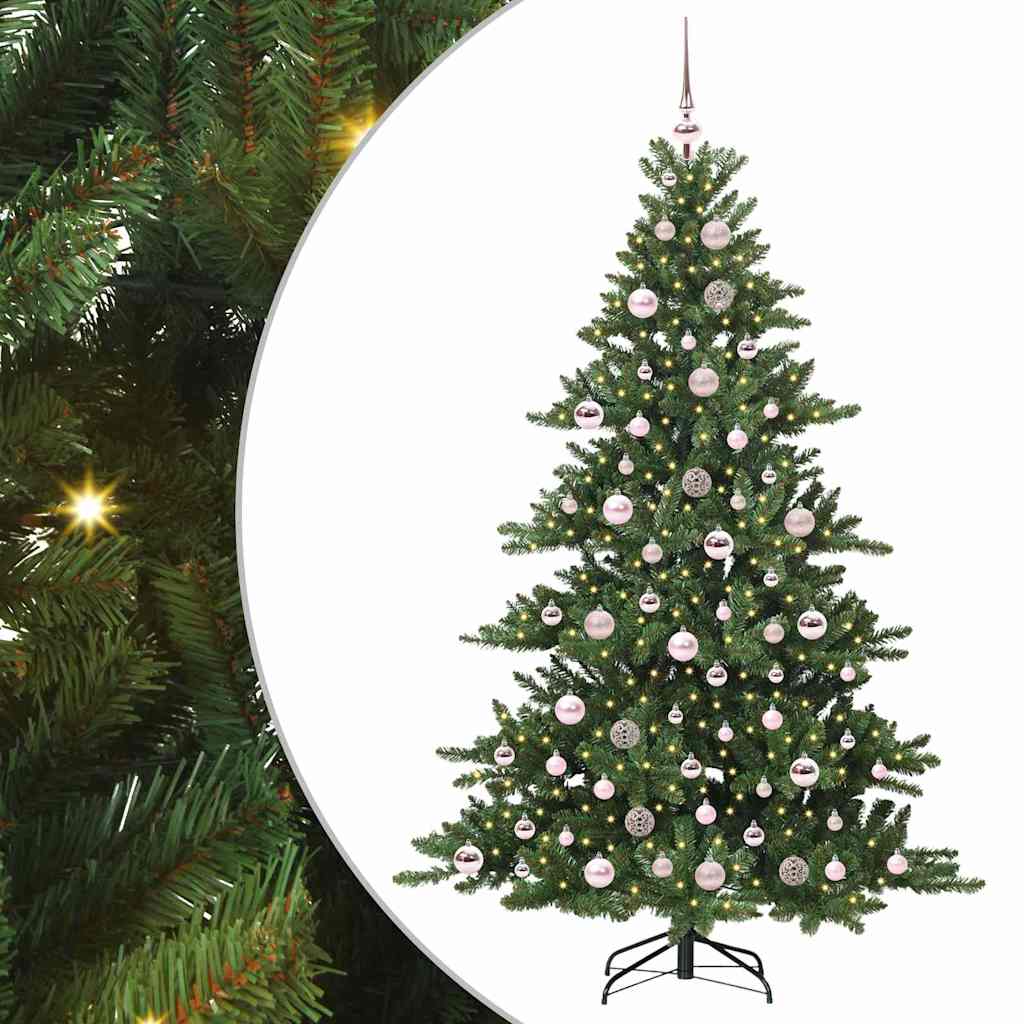 Kunstig sammensatt juletre with LEDs med stativ 180cm PVC
