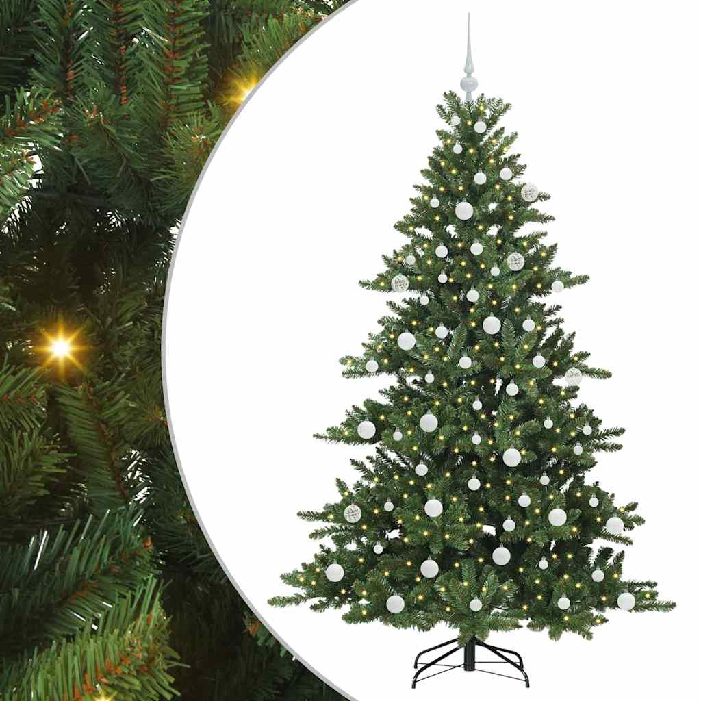 Kunstig sammensatt juletre with LEDs med stativ 180cm PVC